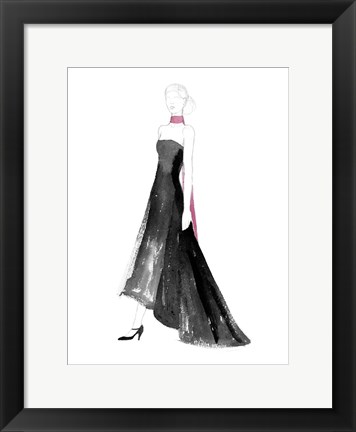 Framed Black Dress II Print