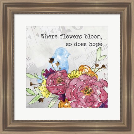 Framed Bloom &amp; Fly I Print