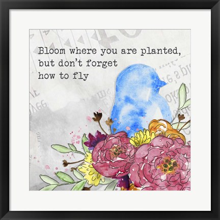 Framed Bloom &amp; Fly II Print