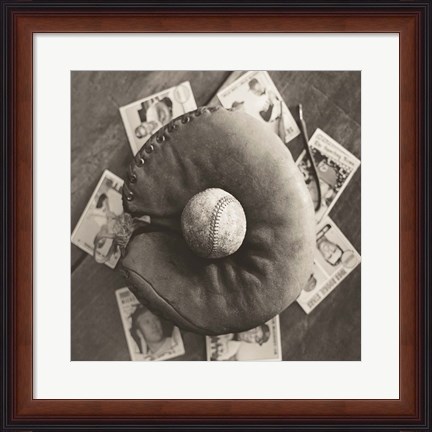 Framed Baseball Nostalgia III Print