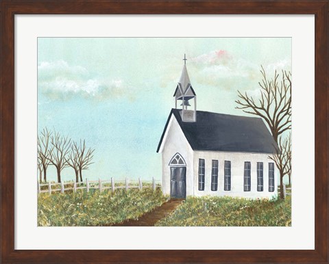 Framed Country Church IV Print