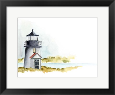 Framed Ocean Beacon I Print