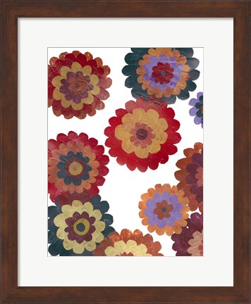 Framed Scattered Blooms I Print