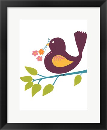 Framed Cute Bird IV Print