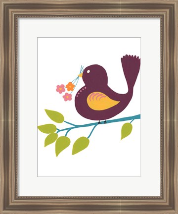Framed Cute Bird IV Print