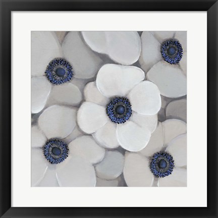 Framed White Anemone I Print