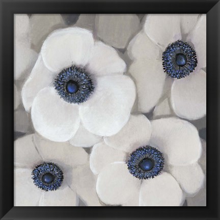 Framed White Anemone II Print