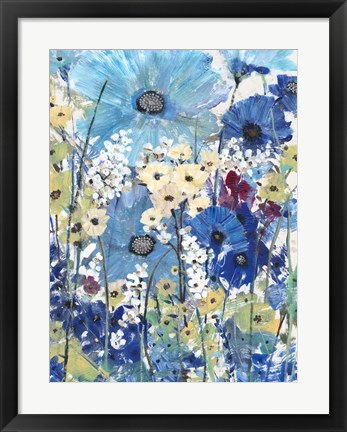 Framed Garden Blues II Print