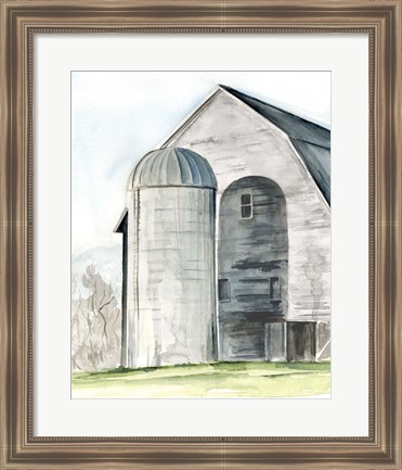 Framed Weathered Barn I Print