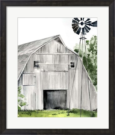 Framed Weathered Barn II Print