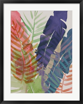 Framed Electric Palms I Print