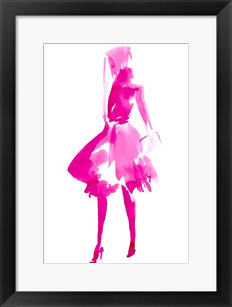 Framed Fuchsia Street Fashion IV Print