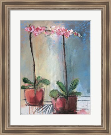 Framed Orchid and Lace I Print