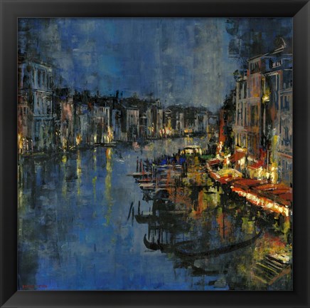 Framed Night in Venice Print