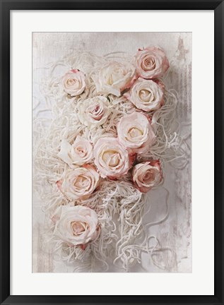 Framed Cottage Chic Rose Composition 2 Print