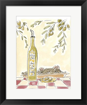 Framed Olio della Cucina II Print