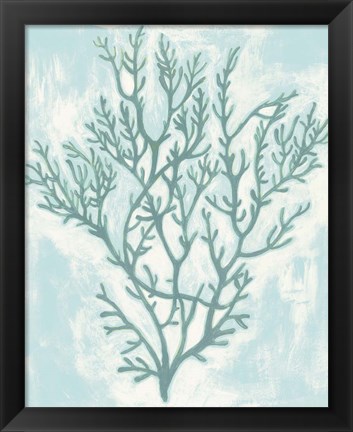 Framed Living Teal II Print