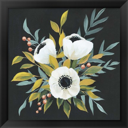 Framed Anemone Posy I Print