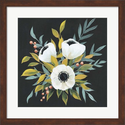 Framed Anemone Posy I Print