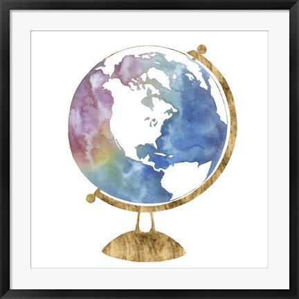 Framed Adventure Globe II Print