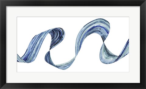 Framed Blue Rush II Print