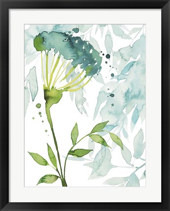 Framed Flower &amp; Leaf Layers II Print