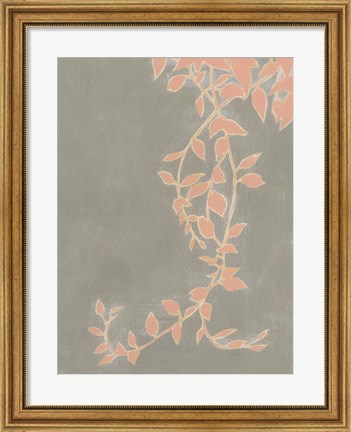 Framed Coral Pothos II Print