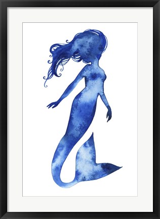 Framed Blue Sirena II Print