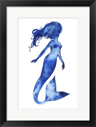 Framed Blue Sirena II Print