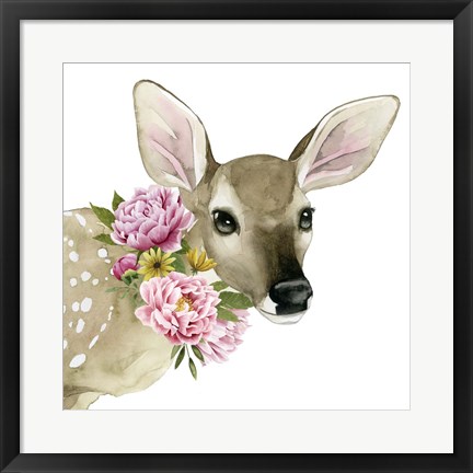 Framed Deer Spring I Print