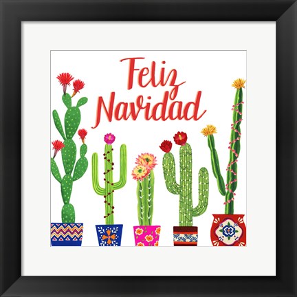 Framed Navidad Tropical I Print