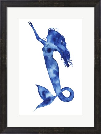 Framed Blue Sirena I Print