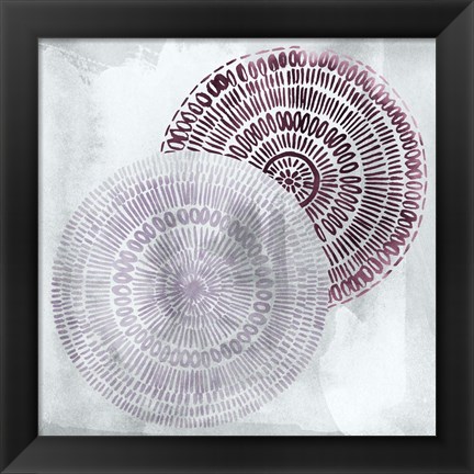 Framed Berry Mandalas II Print