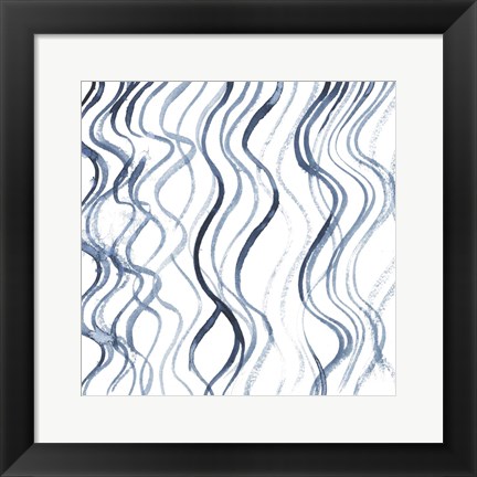 Framed Indigo Ripple IV Print