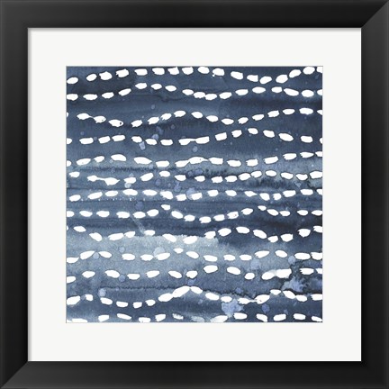 Framed Indigo Ripple VI Print