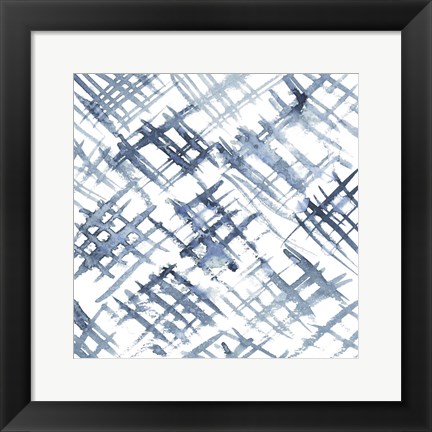 Framed Indigo Ripple VIII Print