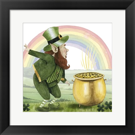 Framed Leprechaun&#39;s Rainbow II Print