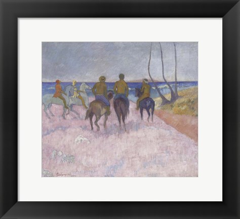 Framed Reiter Am Strand (Cavaliers Sur La Plage), 1902 Print