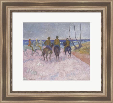 Framed Reiter Am Strand (Cavaliers Sur La Plage), 1902 Print