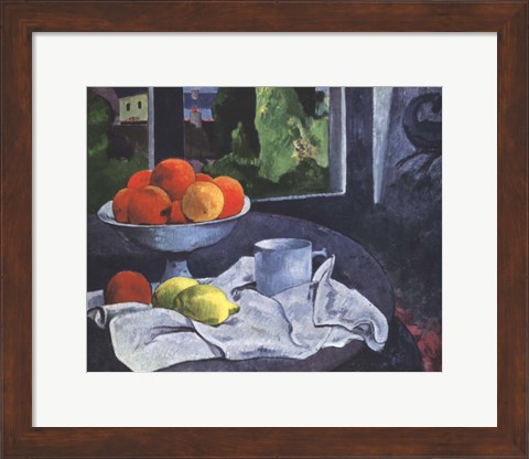 Framed Still Life with Fruit, Brittany Print