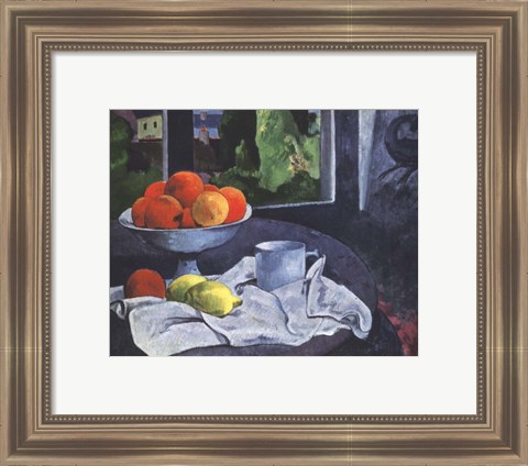 Framed Still Life with Fruit, Brittany Print