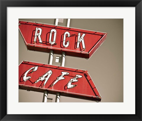 Framed Cafe Rock I Print