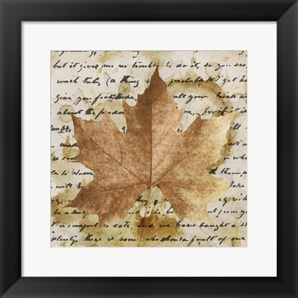 Framed Earth Leaf I Print