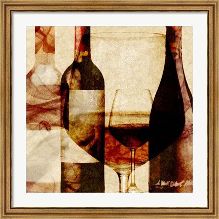 Framed Smokey Wine II Print