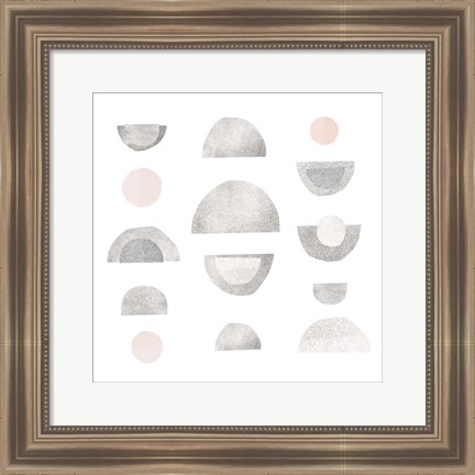 Framed Half Circles II Print