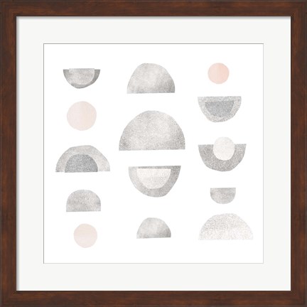 Framed Half Circles II Print