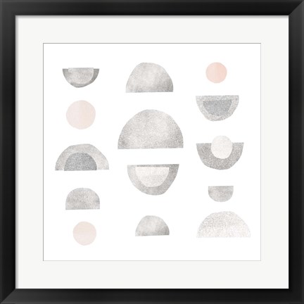 Framed Half Circles II Print