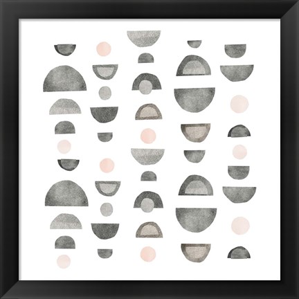 Framed Half Circles III Print