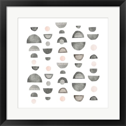 Framed Half Circles III Print