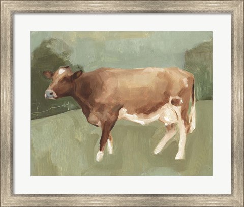 Framed Bovine Field I Print